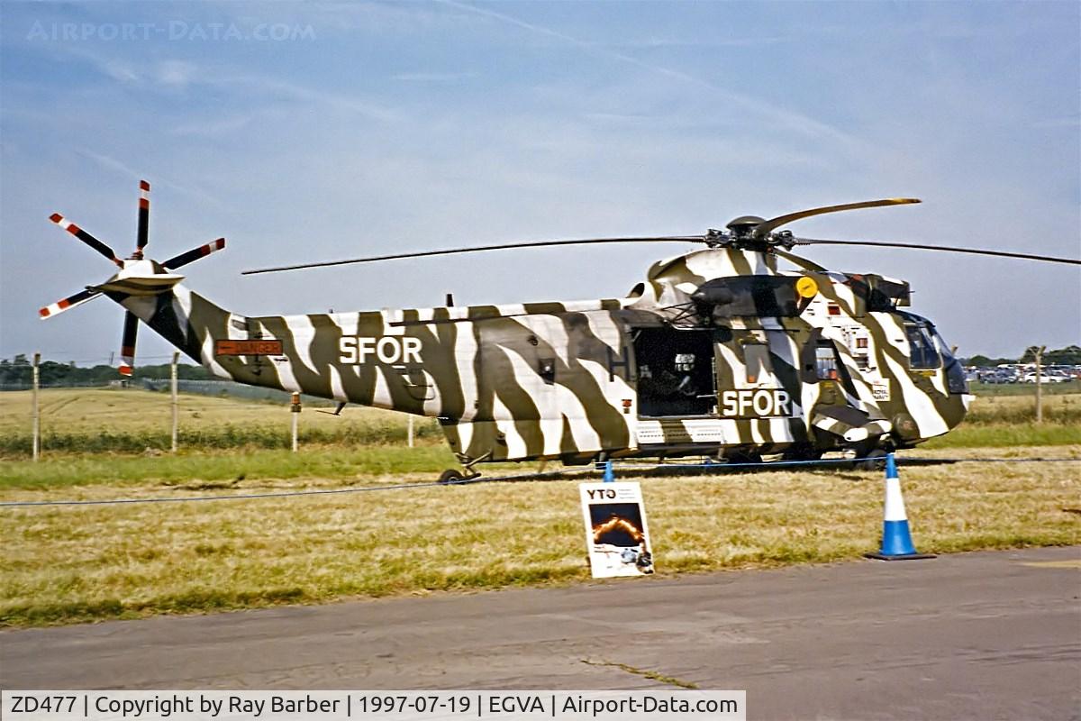 ZD477, 1984 Westland Sea King HC.4 C/N WA932, Westland WS.61 HC.4 Sea King [WA932] (Royal Navy) RAF Fairford~G 19/07/1997