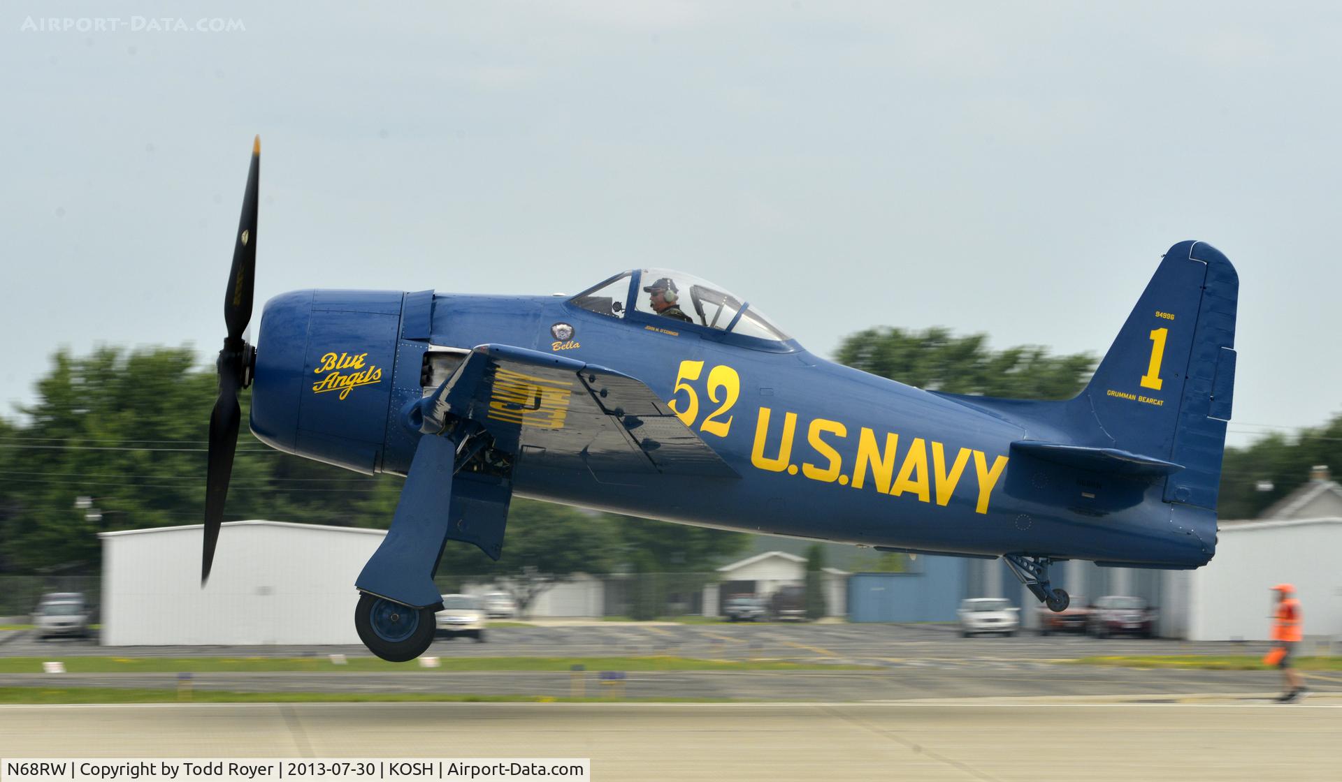 N68RW, 1947 Grumman F8F-2 (G58) Bearcat C/N D.1162, Airventure 2013