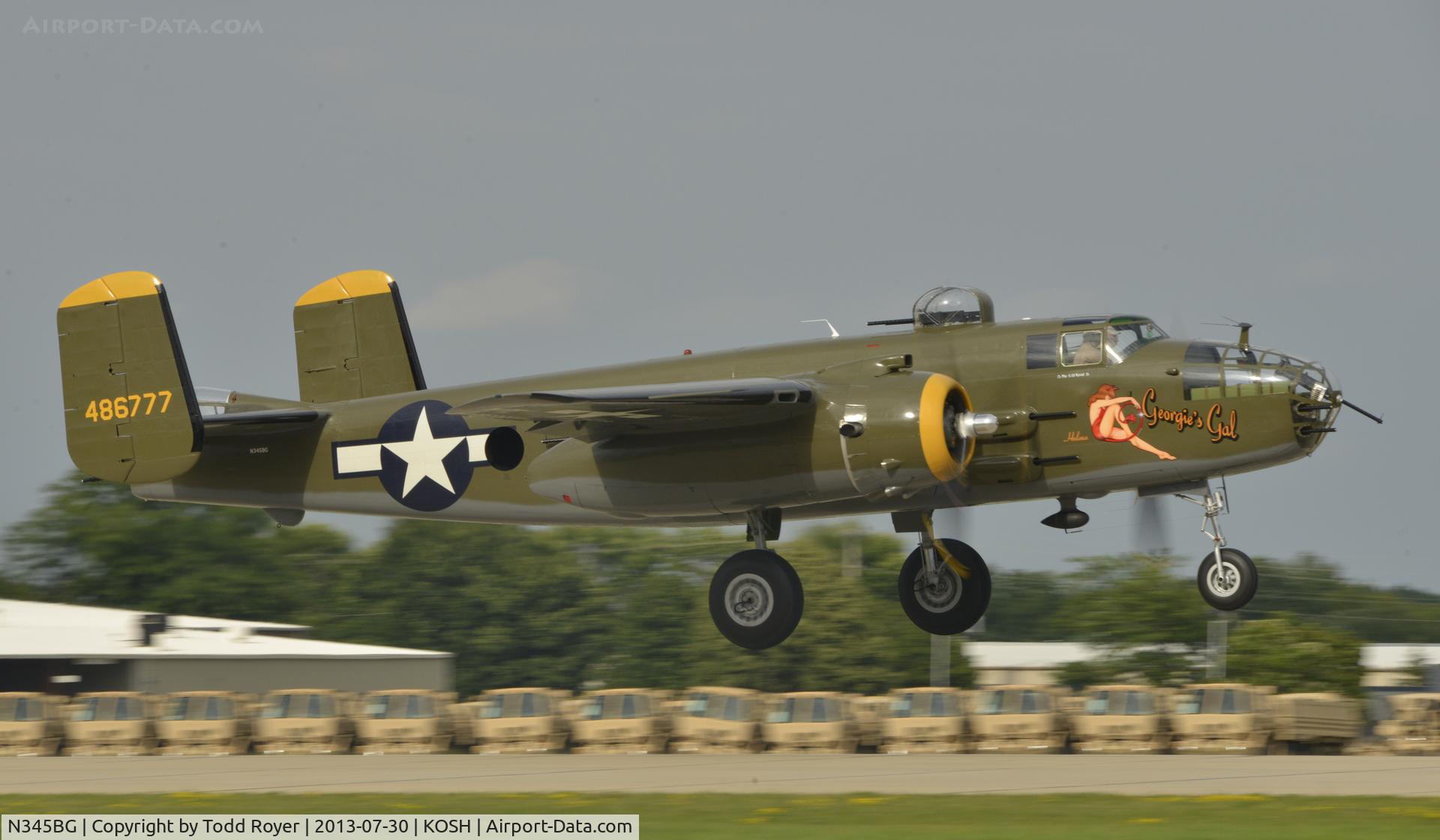 N345BG, 1944 North American TB-25N Mitchell C/N 108-47531, Airventure 2013