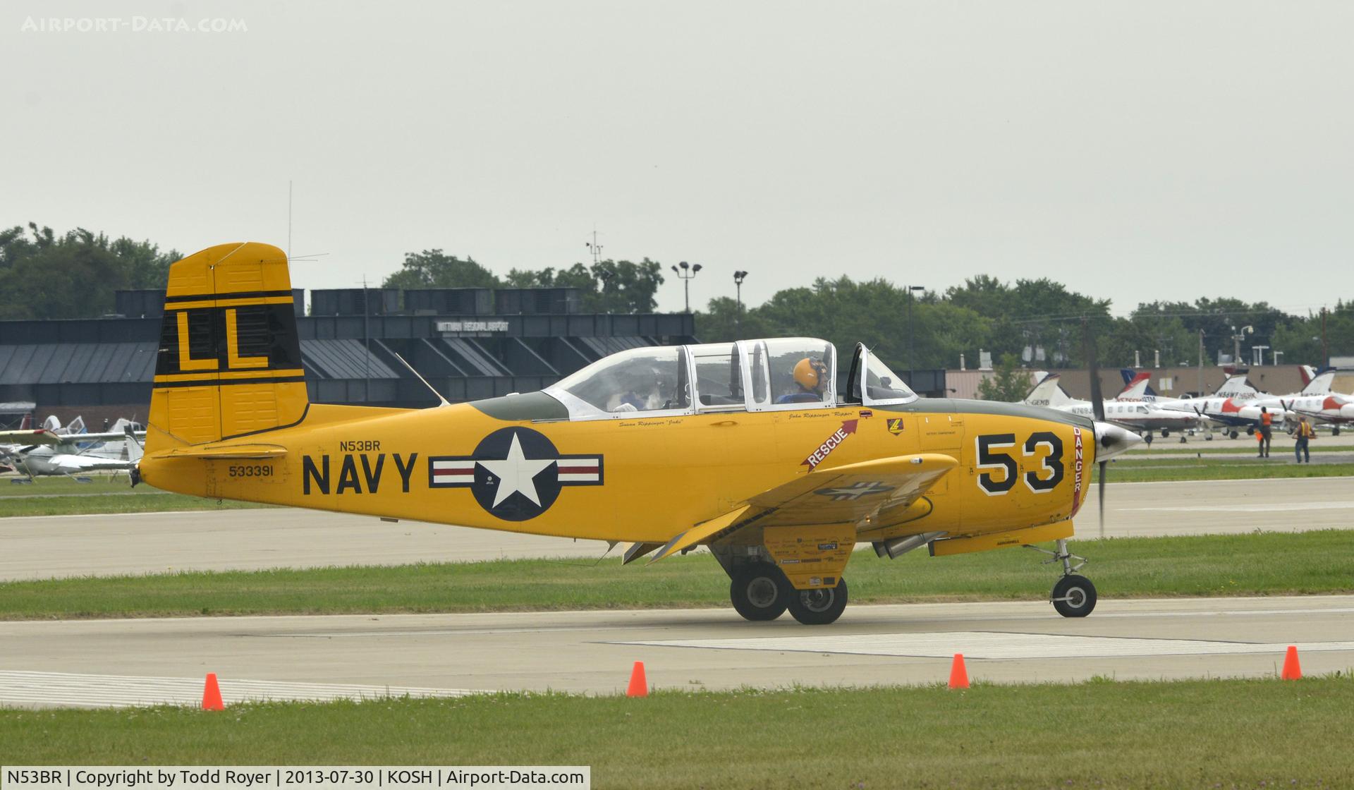 N53BR, 1953 Beech T-34A Mentor Mentor C/N G-152, Airventure 2013
