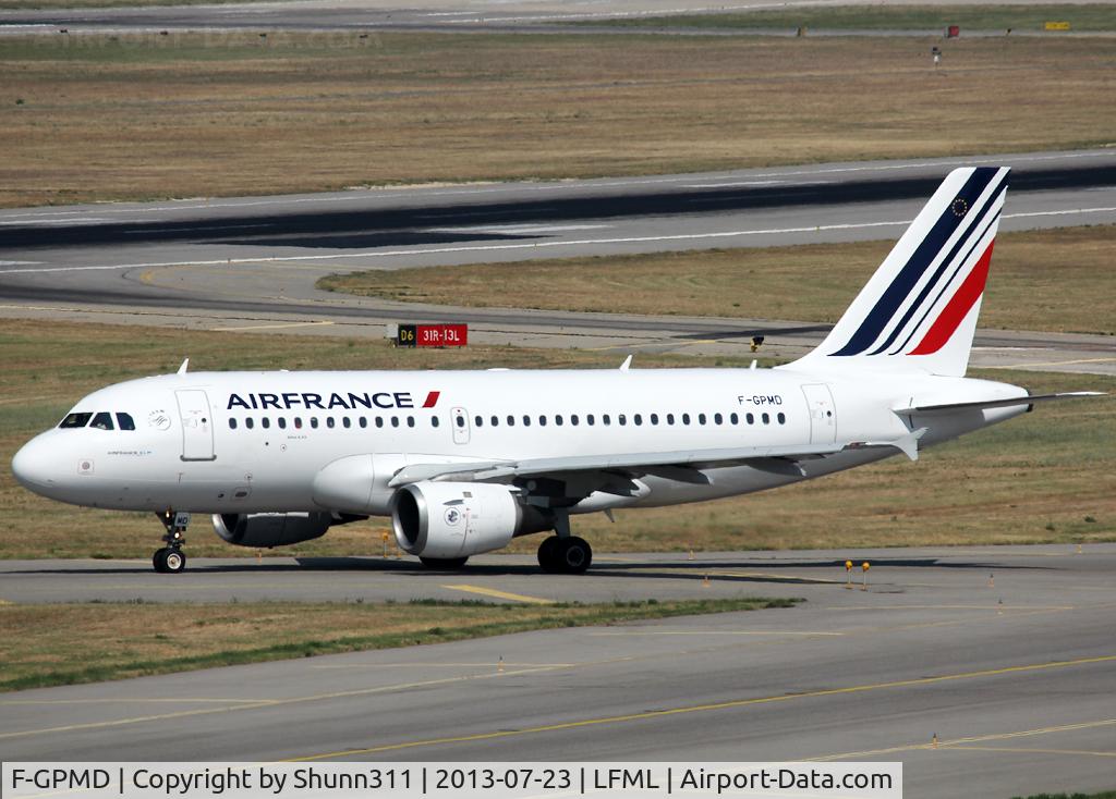 F-GPMD, 1993 Airbus A319-113 C/N 618, Lining up rwy 31R for departure...