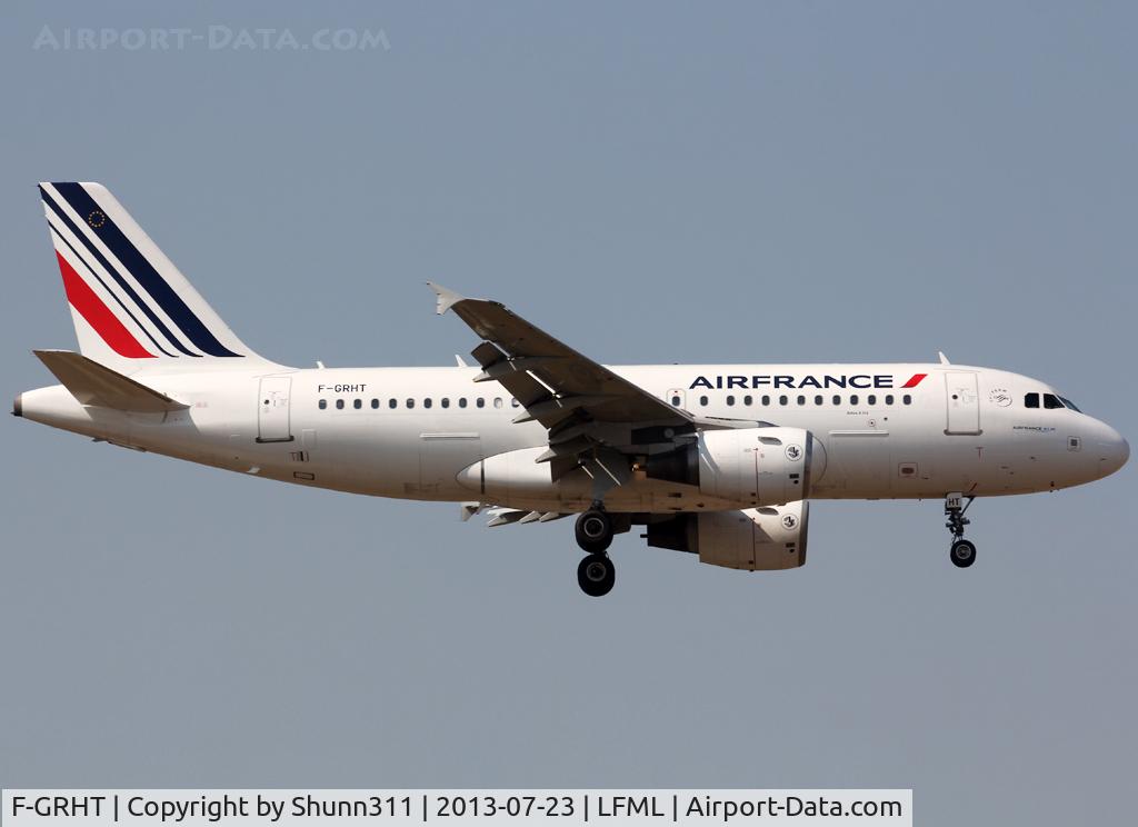 F-GRHT, 2001 Airbus A319-111 C/N 1449, Landing rwy 31R