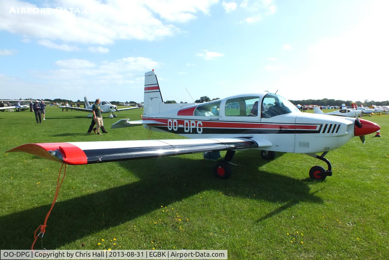 OO-DPG, 1974 Grumman American AA-5 Traveler C/N AA5-0647, at the LAA Rally 2013, Sywell