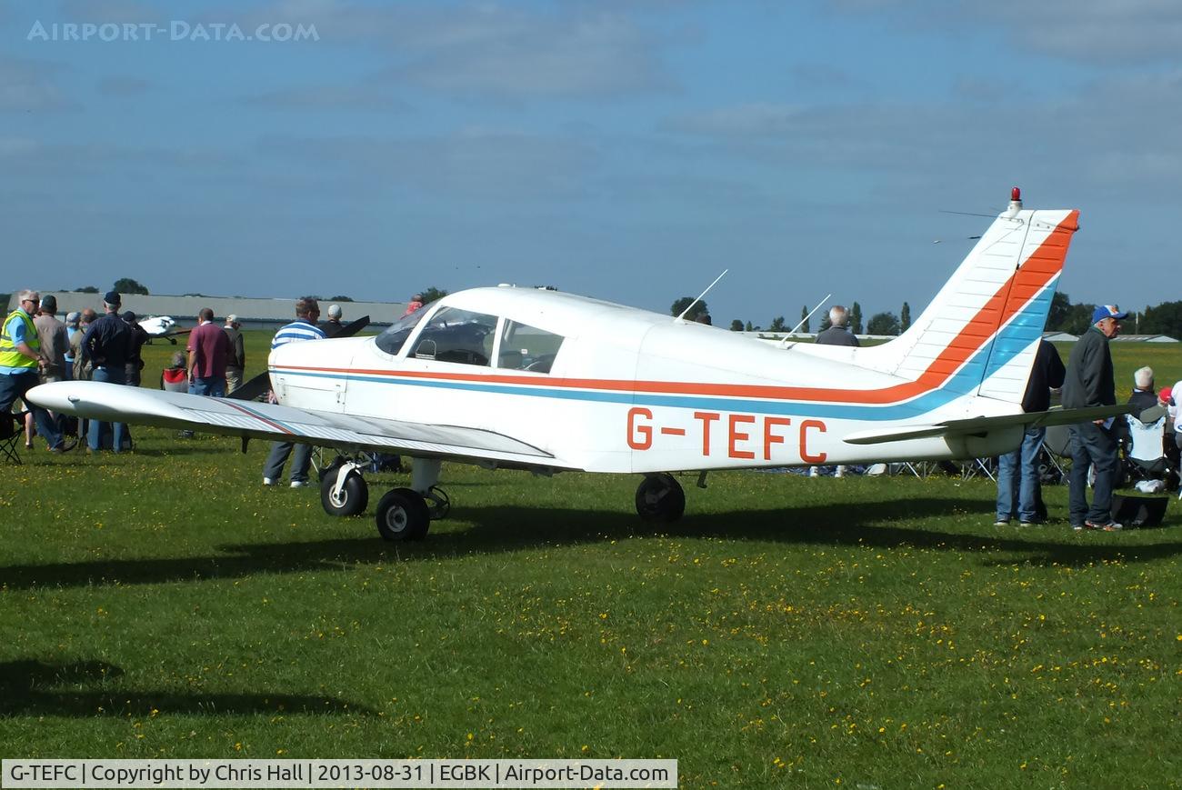 G-TEFC, 1973 Piper PA-28-140 Cherokee C/N 28-7325088, at the LAA Rally 2013, Sywell