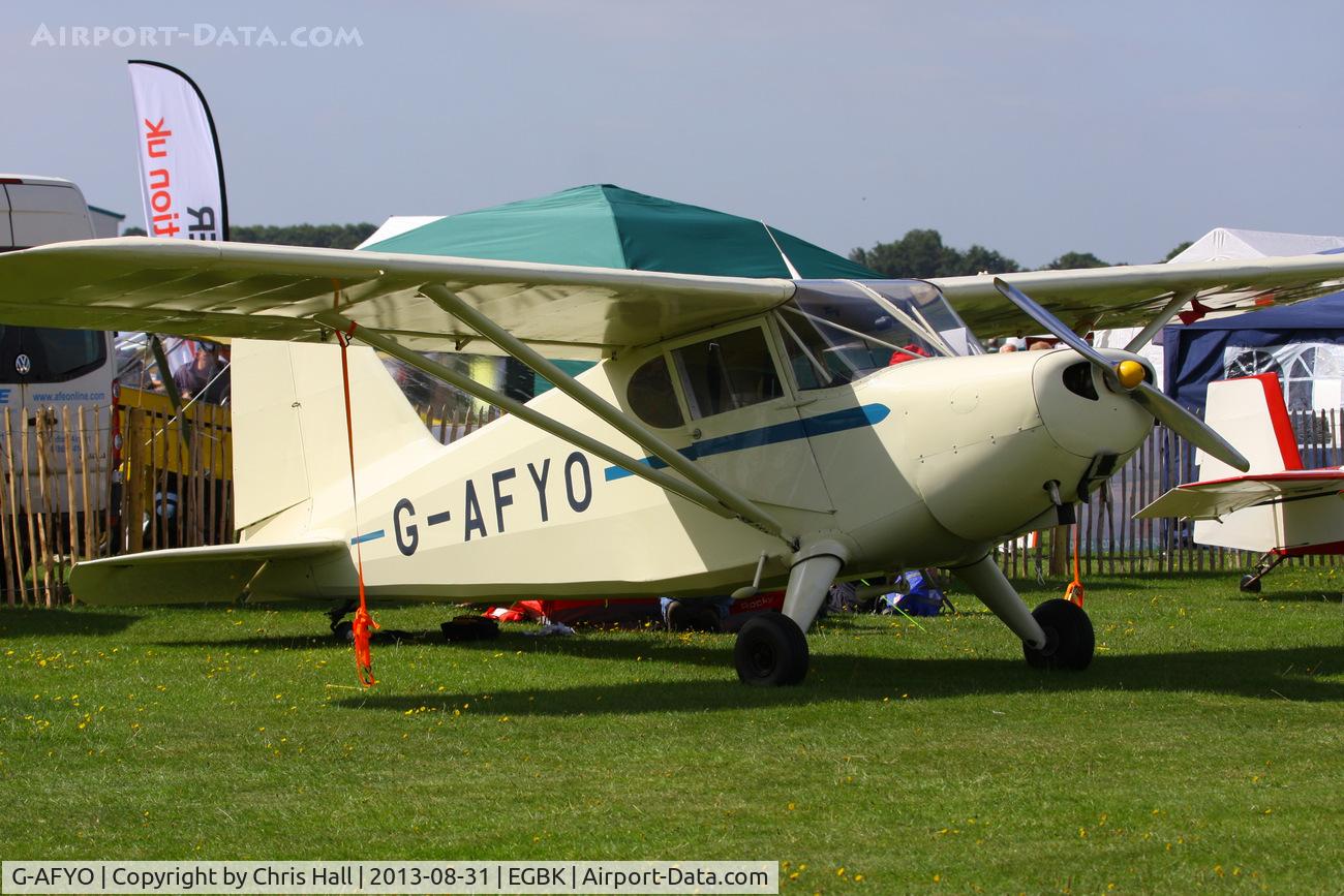 G-AFYO, 1939 Stinson HW-75 C/N 7039, at the LAA Rally 2013, Sywell