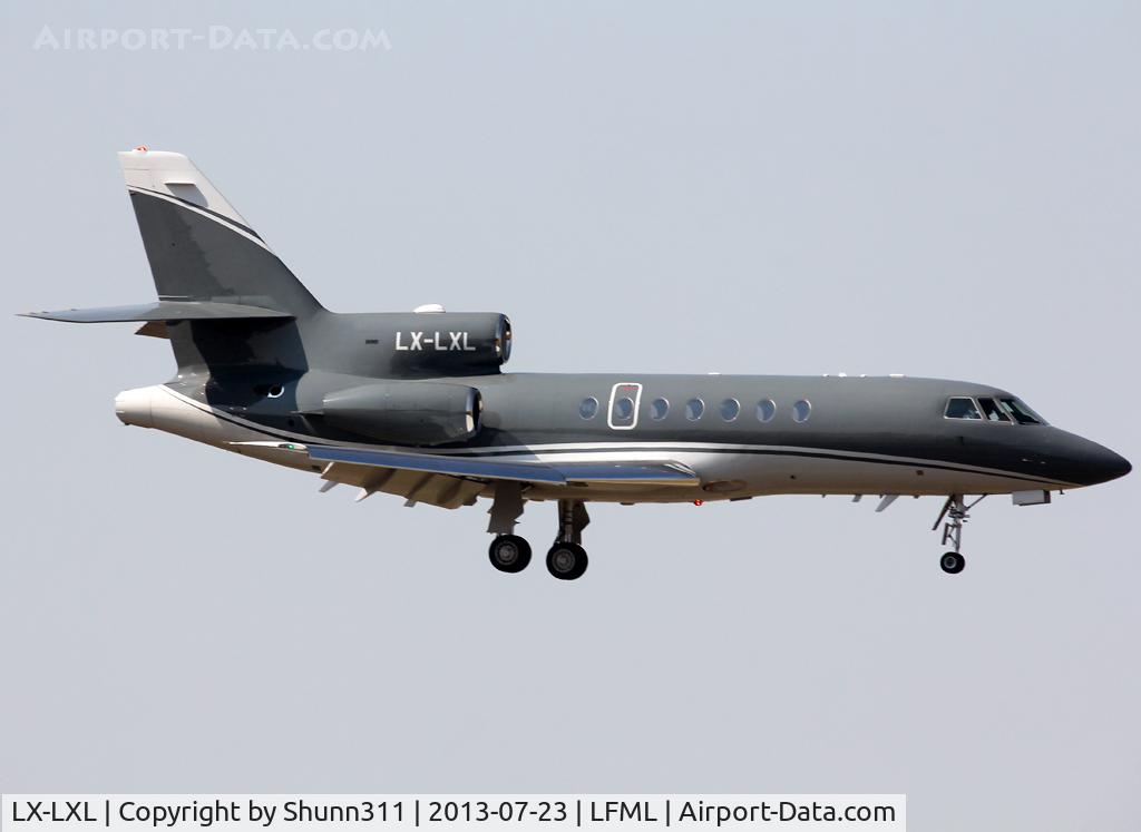 LX-LXL, 2001 Dassault Falcon 50EX C/N 315, Landing rwy 31R