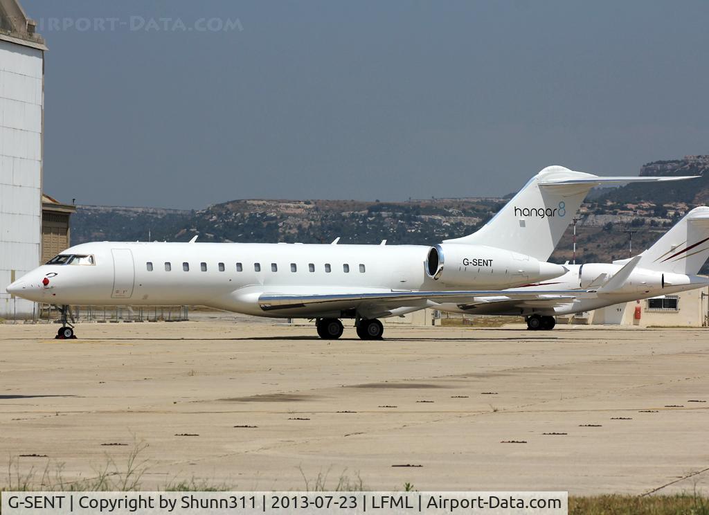 G-SENT, 2001 Bombardier BD-700-1A10 Global Express C/N 9094, Parked at Boussiron area...