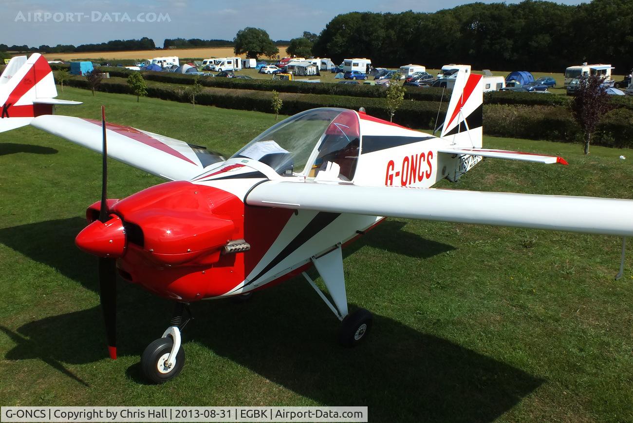 G-ONCS, 1972 Slingsby Tipsy T-66 Nipper 3 C/N PFA 1390, at the LAA Rally 2013, Sywell