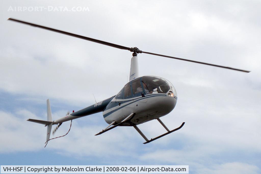 VH-HSF, 1996 Robinson R44 C/N 0263, Robinson R44 Raven. Gordon River, Strahan, Tasmania, February 2008.