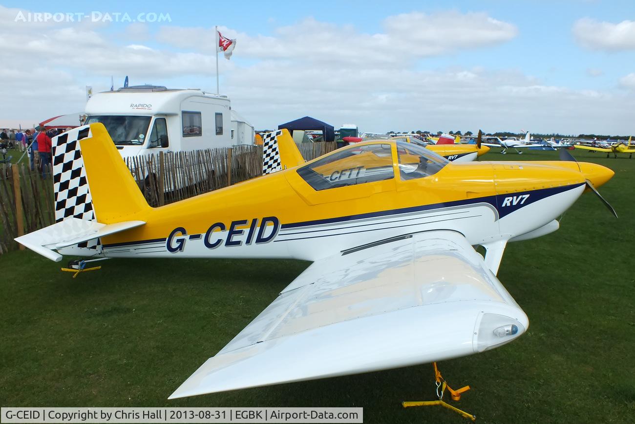 G-CEID, 2007 Vans RV-7 C/N PFA 323-14403, at the LAA Rally 2013, Sywell