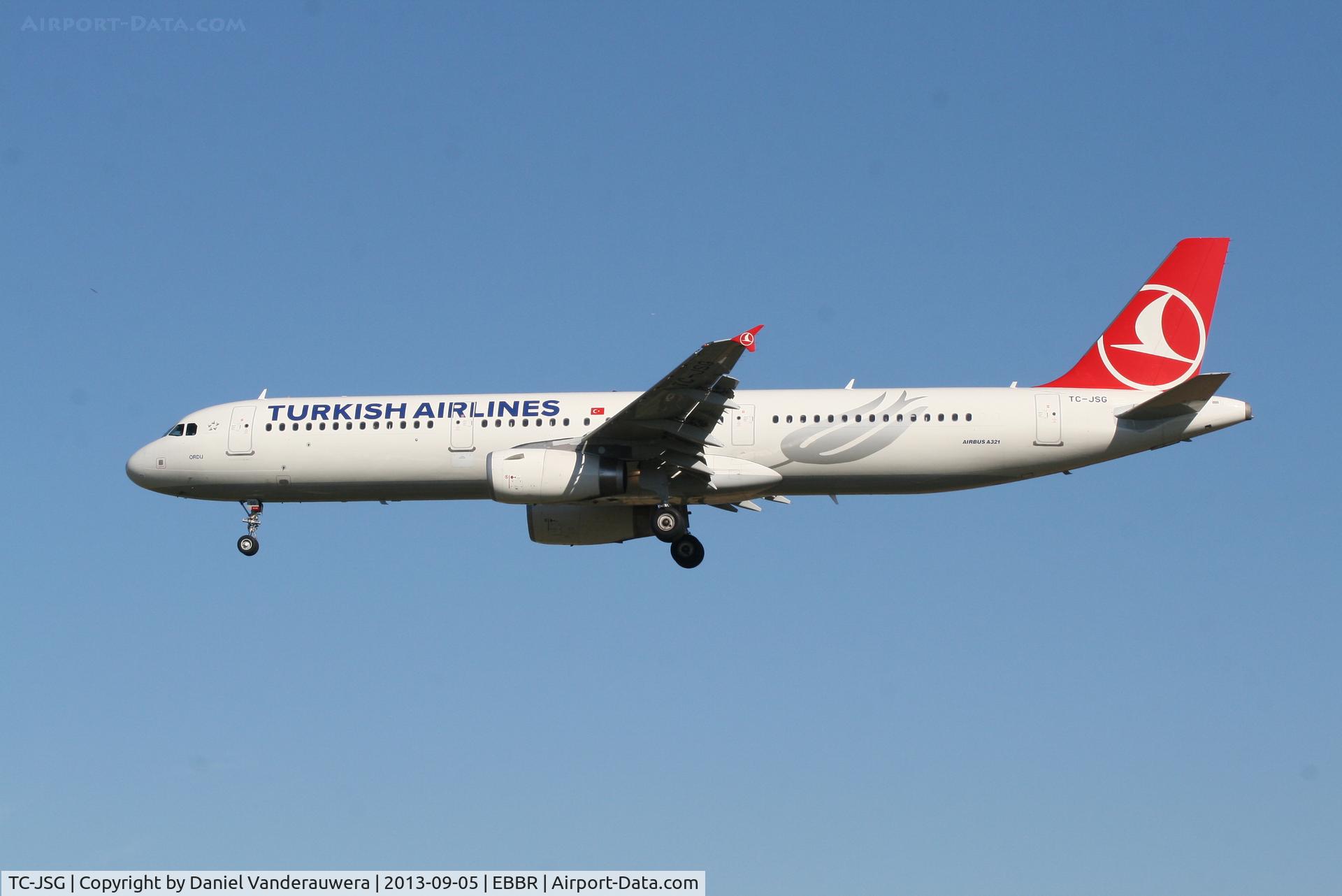 TC-JSG, 2013 Airbus A321-231 C/N 5490, Arrival of flight TK1937 to RWY 25L