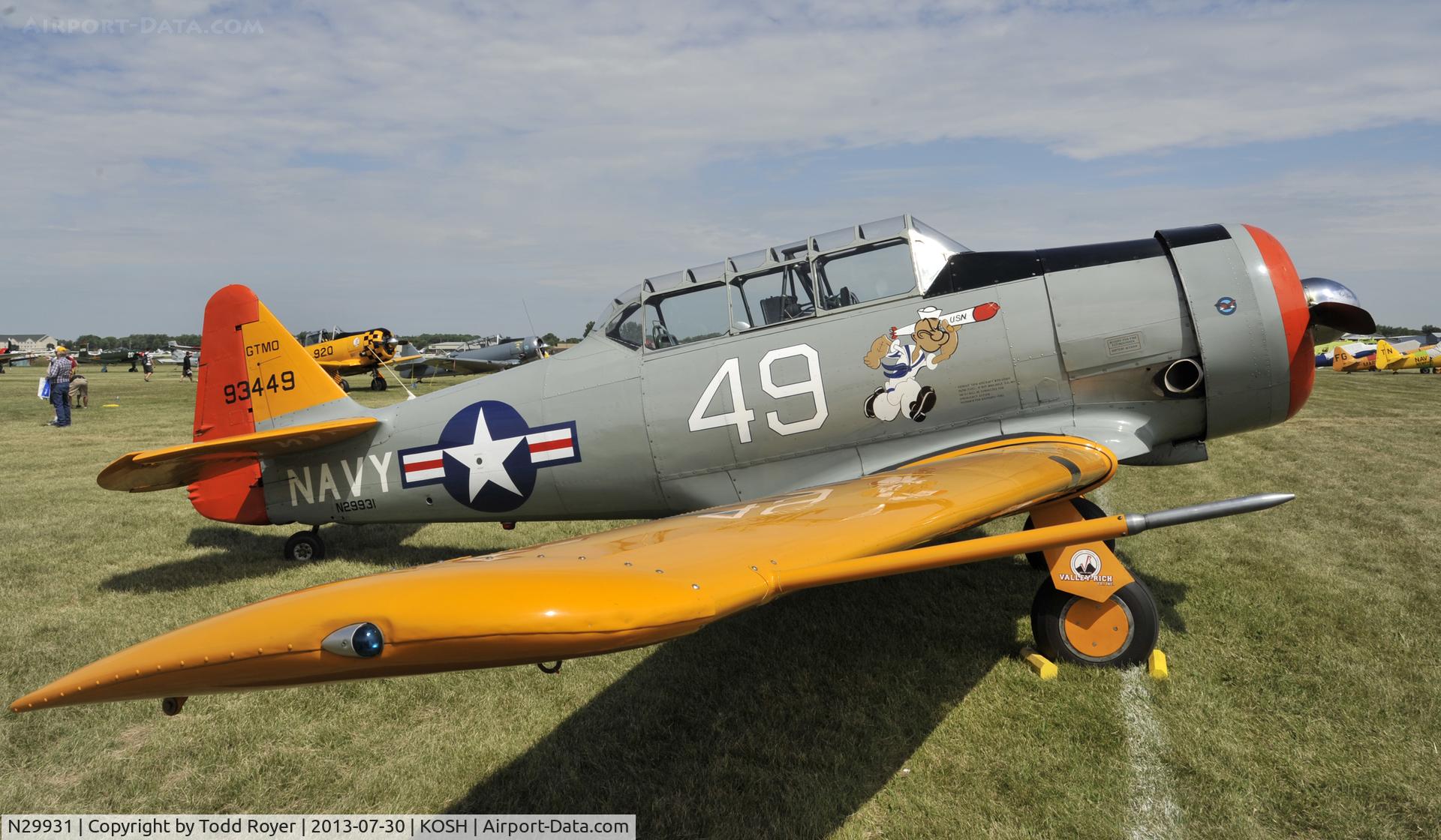 N29931, 1943 North American AT-6G Texan C/N 168-583 (49-3449), Airventure 2013