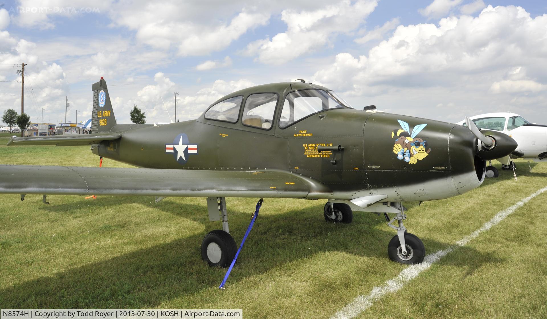 N8574H, 1947 North American Navion (NA-145) C/N NAV-4-623, Airventure 2013