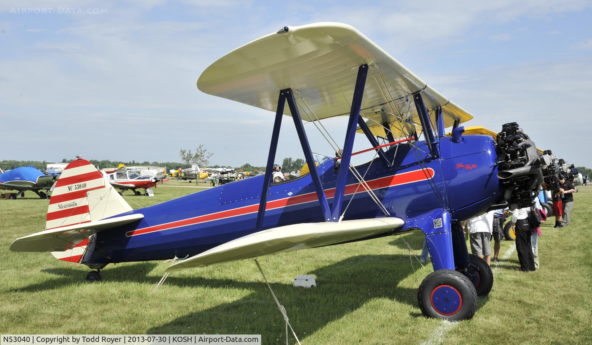 N53040, 1941 Boeing A75N1(PT17) C/N 75-799, Airventure 2013