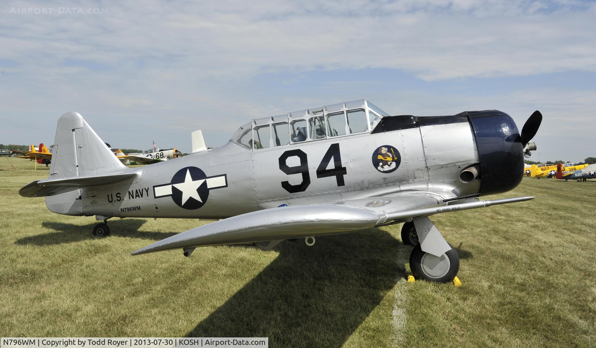 N796WM, 1943 North American AT-6D Texan C/N 88-15328, Airventure 2013