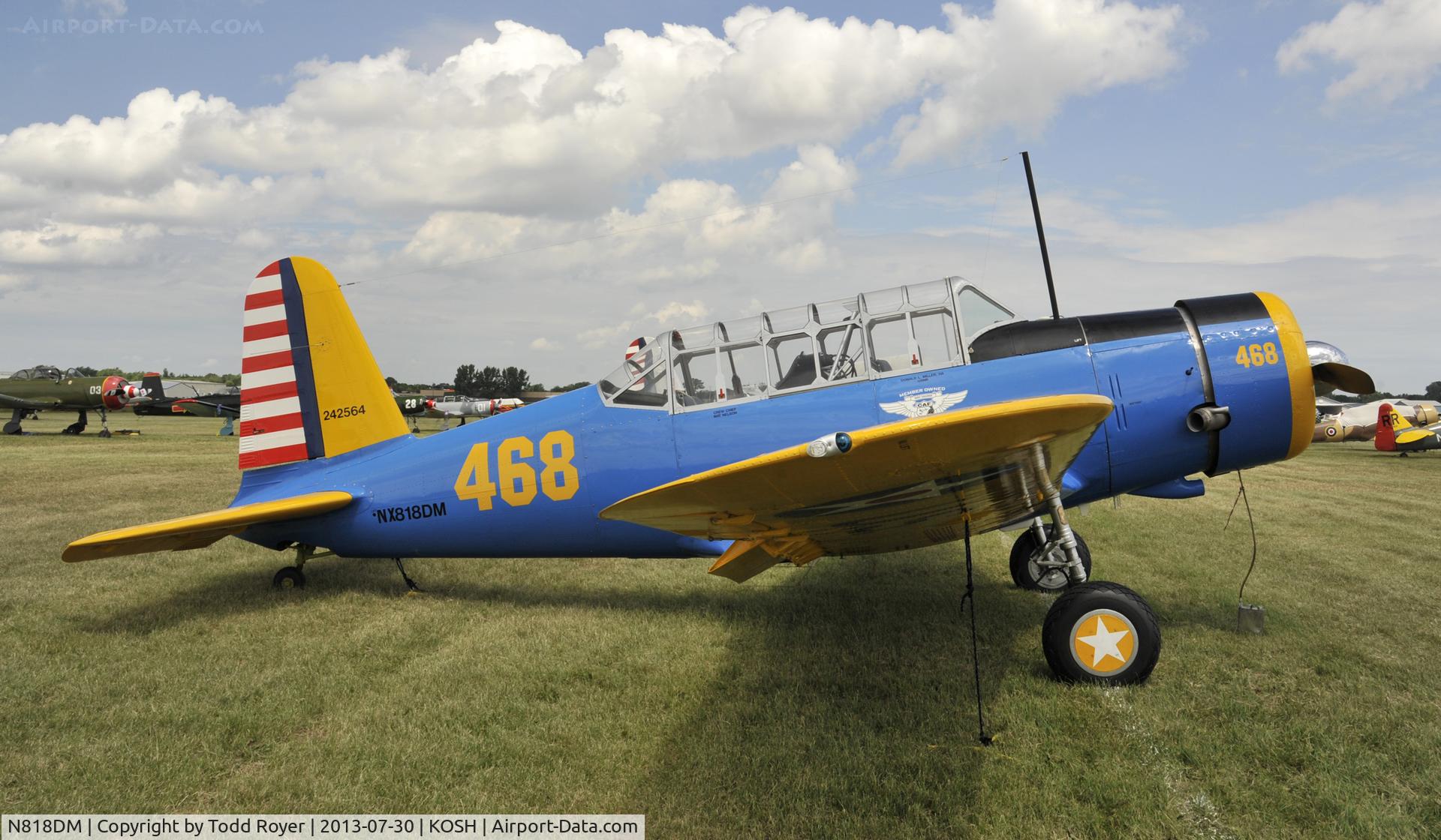 N818DM, 1943 Consolidated Vultee BT-13A C/N 9642, Airventure 2013
