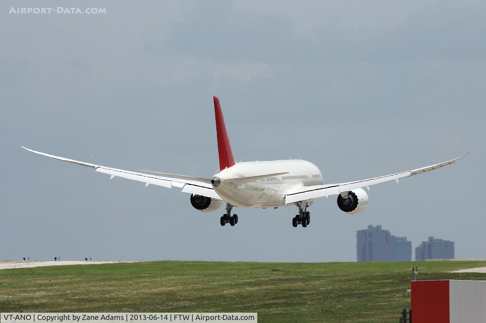 VT-ANO, 2013 Boeing 787-8 Dreamliner C/N 36286, India Air 787 landing at Meacham Field