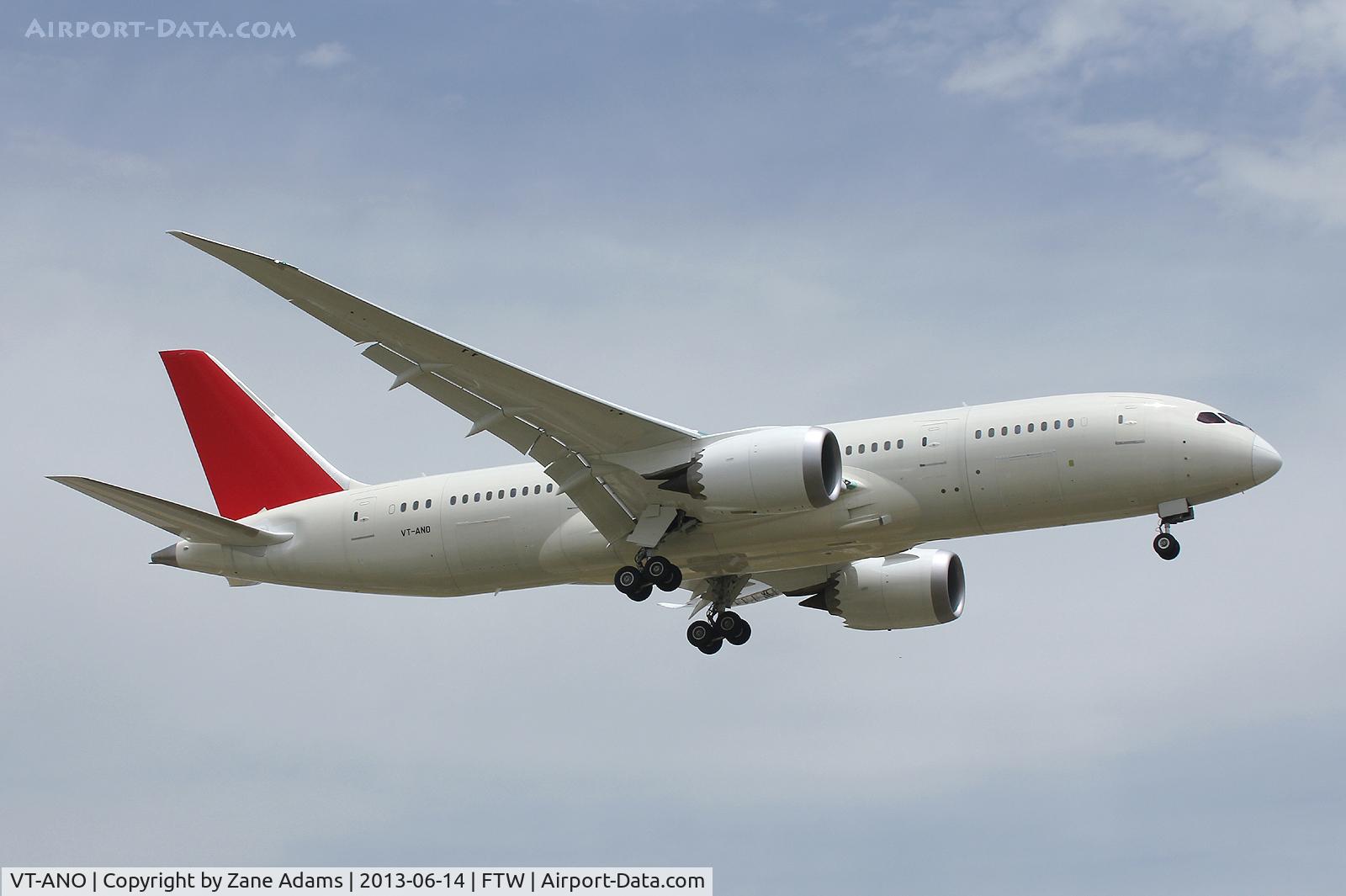 VT-ANO, 2013 Boeing 787-8 Dreamliner C/N 36286, India Air 787 landing at Meacham Field