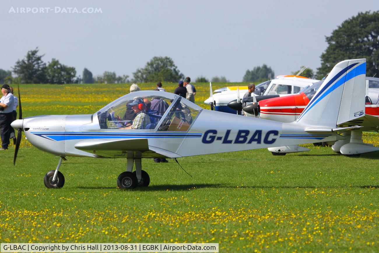 G-LBAC, 2011 Cosmik EV-97 TeamEurostar UK C/N 3934, at the LAA Rally 2013, Sywell