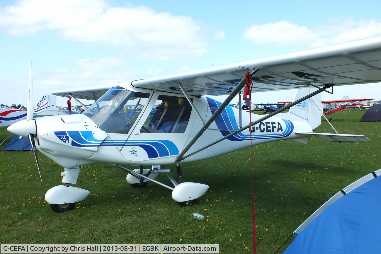G-CEFA, 2007 Comco Ikarus C42 FB UK C/N PFA 322-14570, at the LAA Rally 2013, Sywell