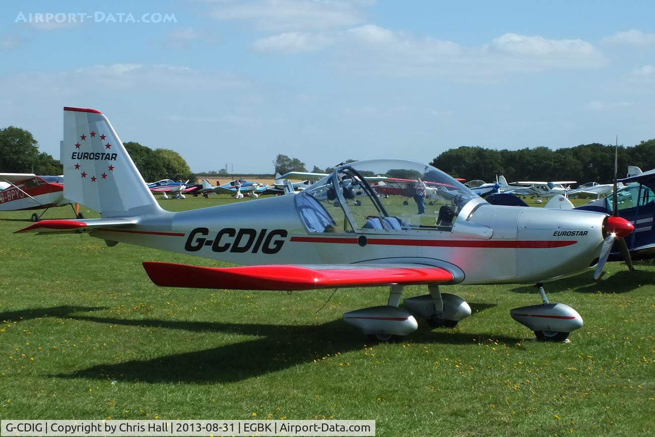 G-CDIG, 2005 Aerotechnik EV-97 Eurostar C/N PFA 315-14353, at the LAA Rally 2013, Sywell