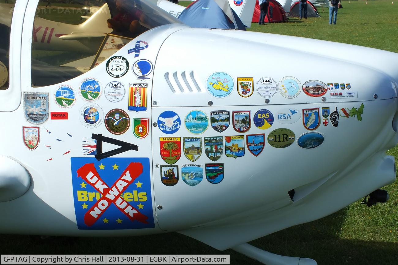 G-PTAG, 2000 Europa Tri-Gear C/N PFA 247-13121, a well traveled Europa at the LAA Rally 2013, Sywell