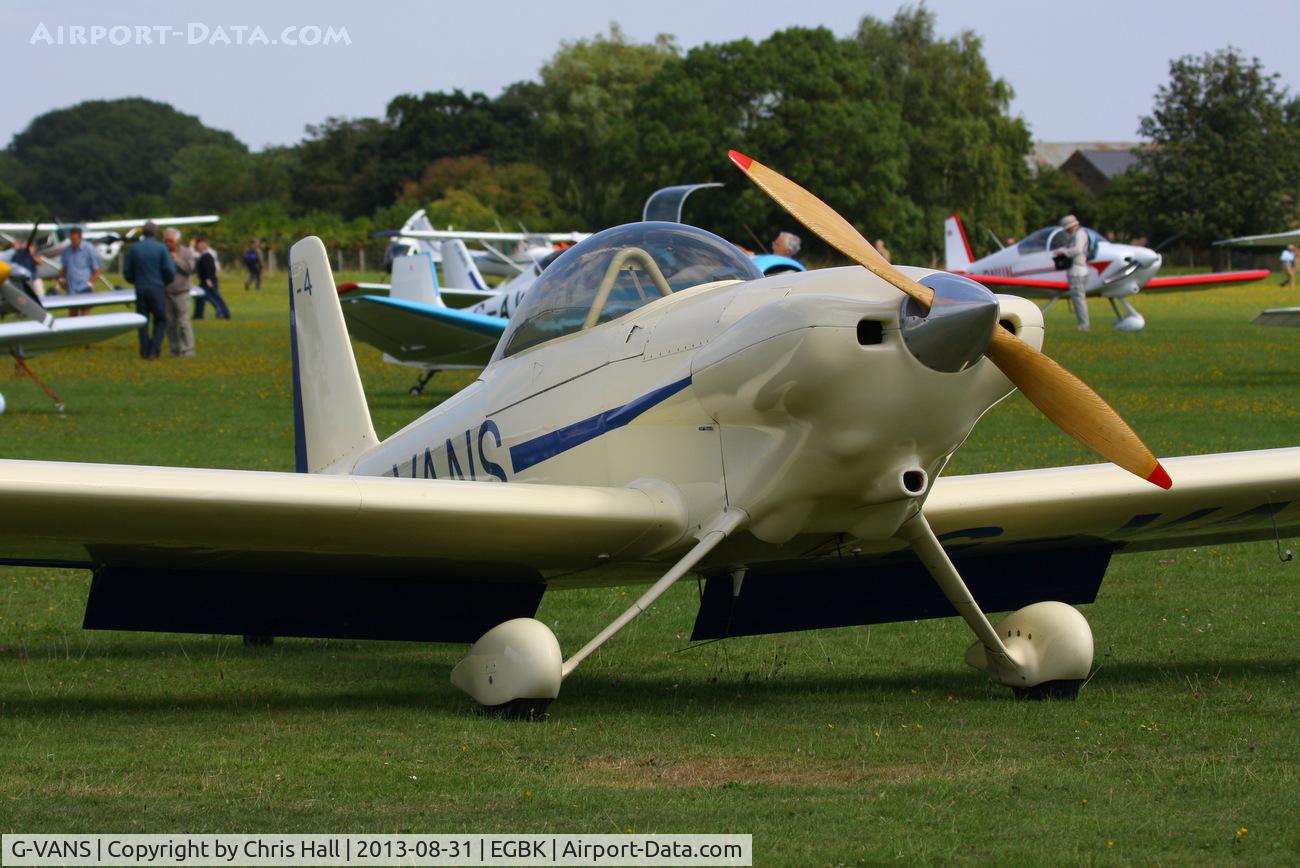G-VANS, 1987 Vans RV-4 C/N 355, at the LAA Rally 2013, Sywell