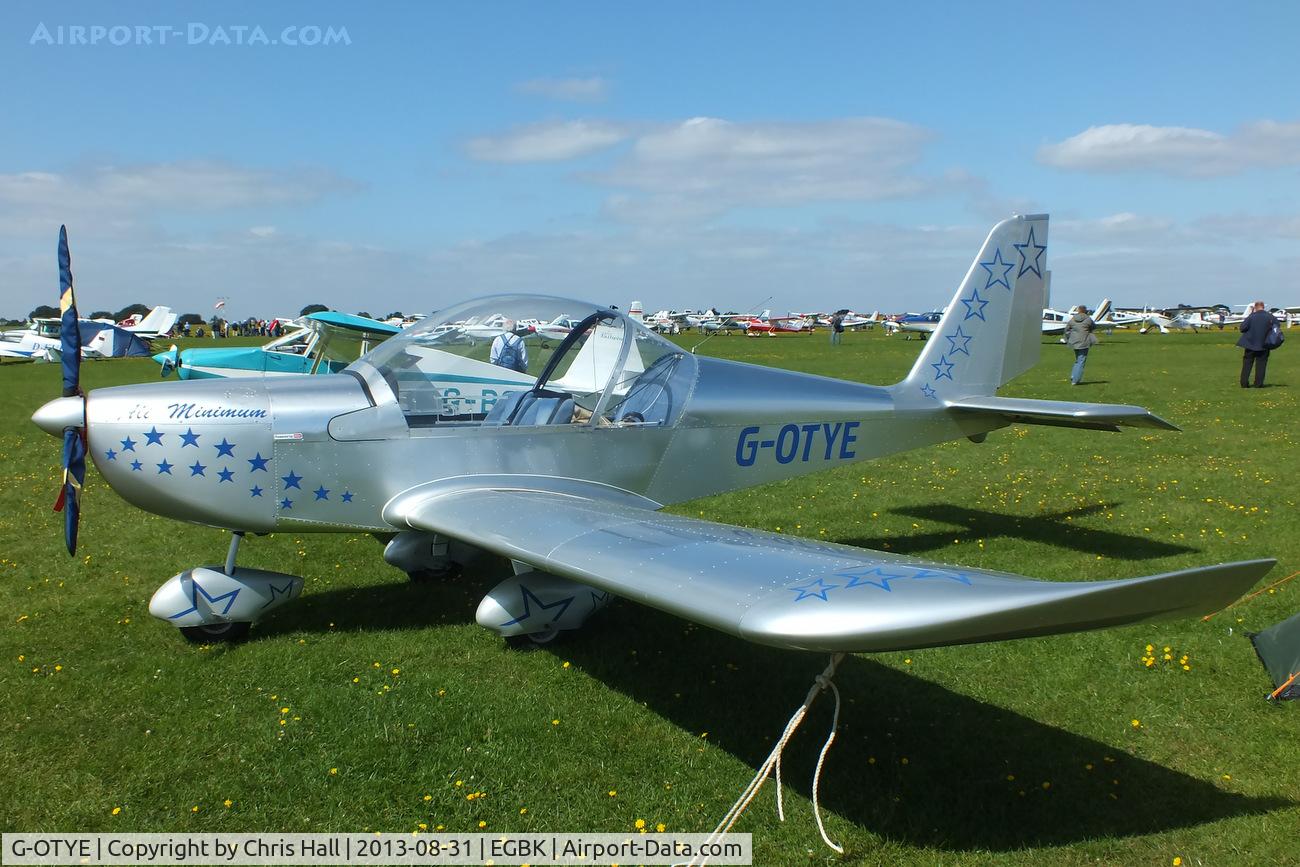 G-OTYE, 2002 Aerotechnik EV-97 Eurostar C/N PFA 315-13858, at the LAA Rally 2013, Sywell