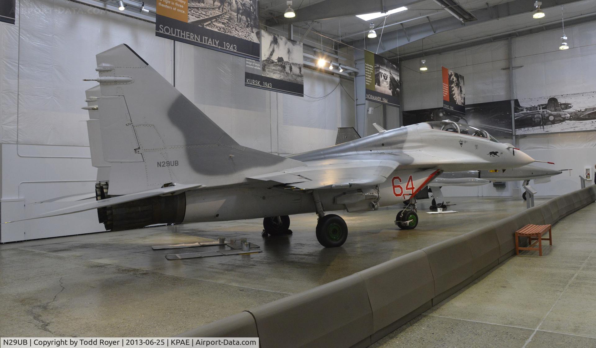 N29UB, 1989 Mikoyan-Gurevich MiG-29UB C/N 50903014896, Part of the Flying Heritage Collection
