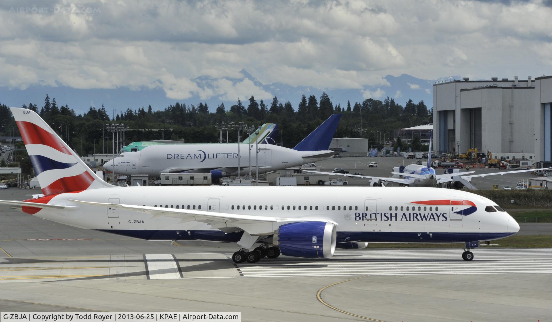 G-ZBJA, 2013 Boeing 787-8 Dreamliner C/N 38609, Lining up for departure
