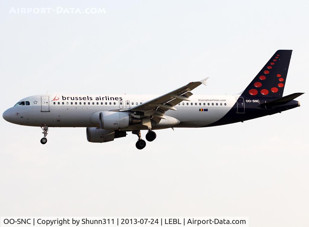 OO-SNC, 2002 Airbus A320-214 C/N 1797, Landing rwy 25R