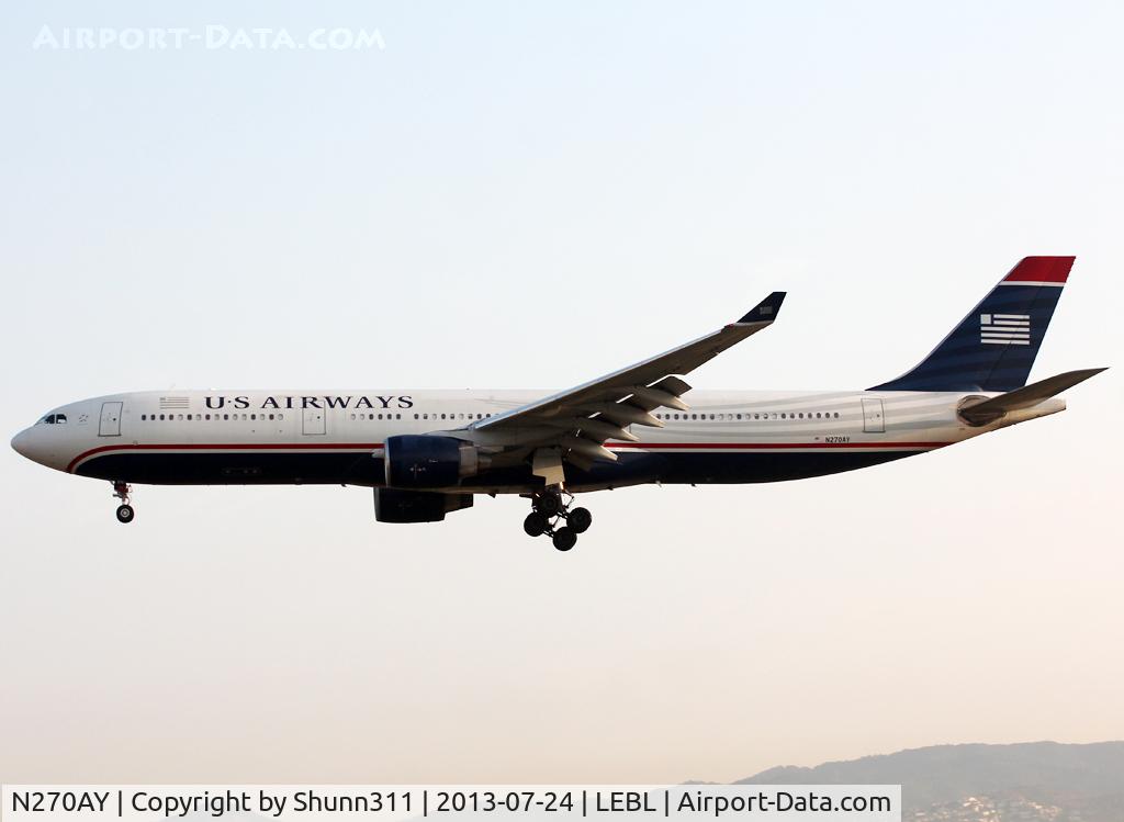 N270AY, 2000 Airbus A330-323 C/N 0315, Landing rwy 25R