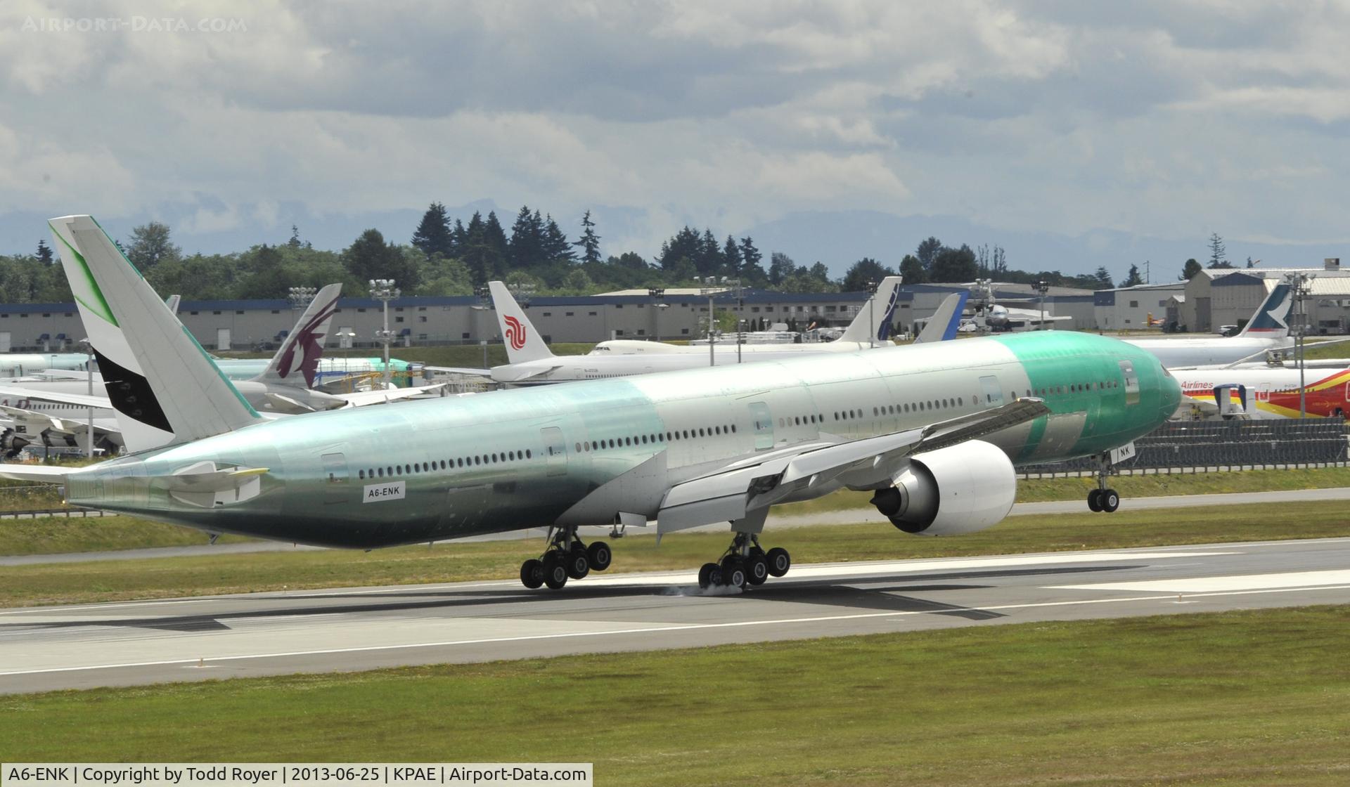 A6-ENK, 2013 Boeing 777-31H/ER C/N 38991, Landing at Paine Field
