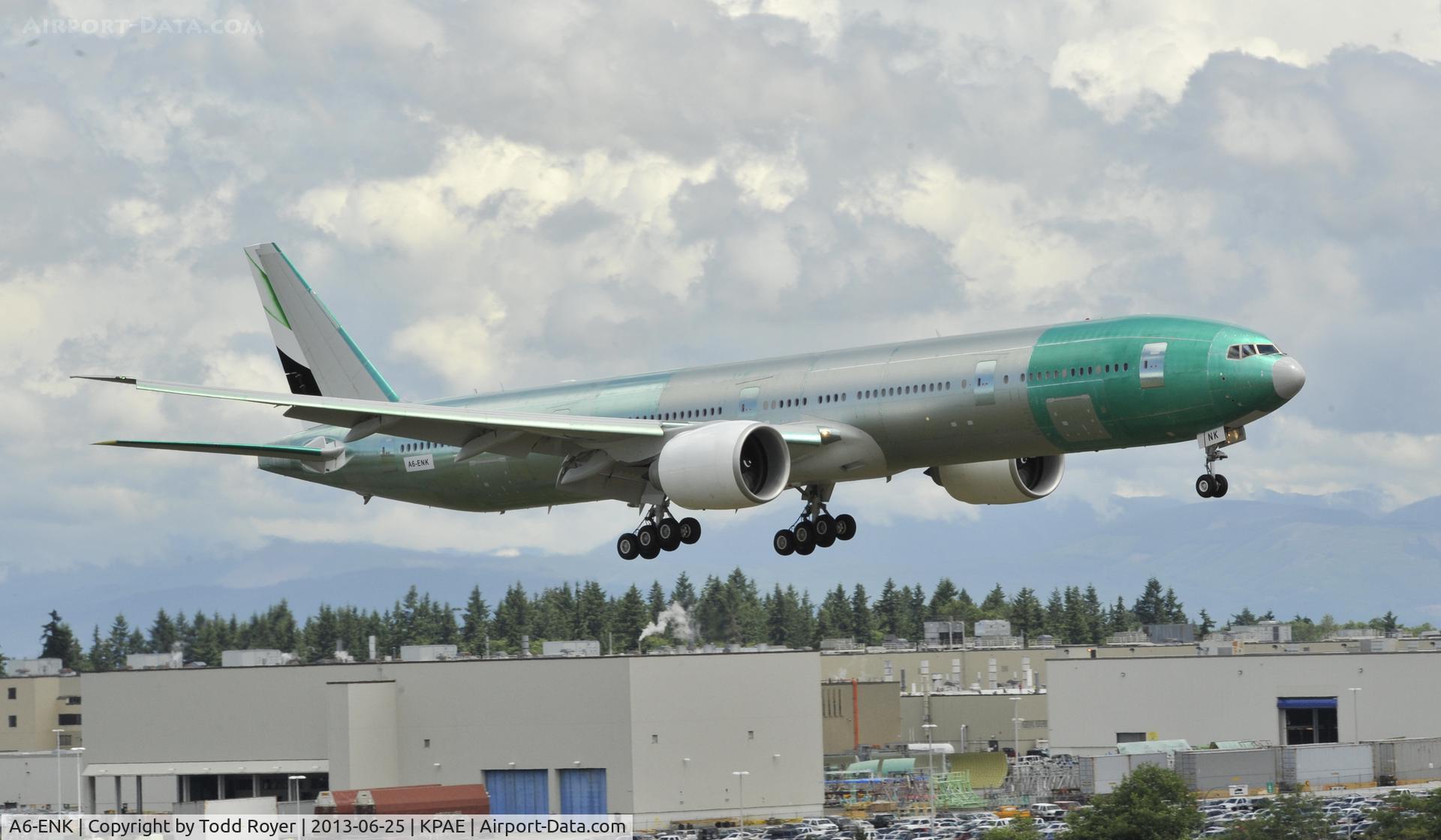 A6-ENK, 2013 Boeing 777-31H/ER C/N 38991, Landing at Paine Field