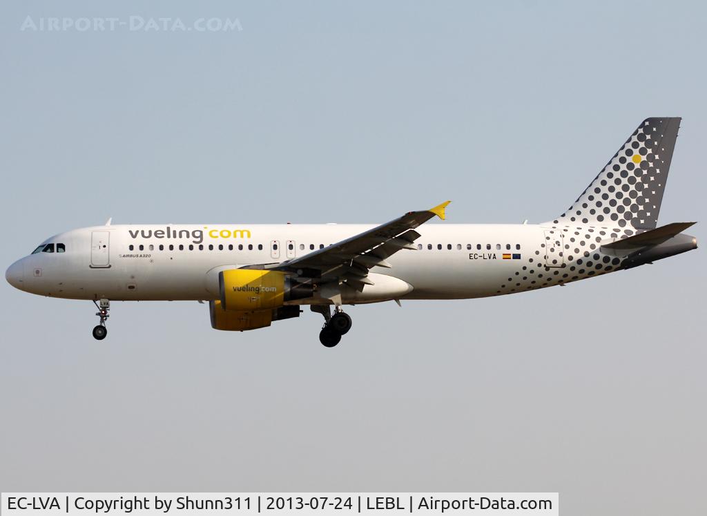 EC-LVA, 2000 Airbus A320-214 C/N 1171, Landing rwy 25R