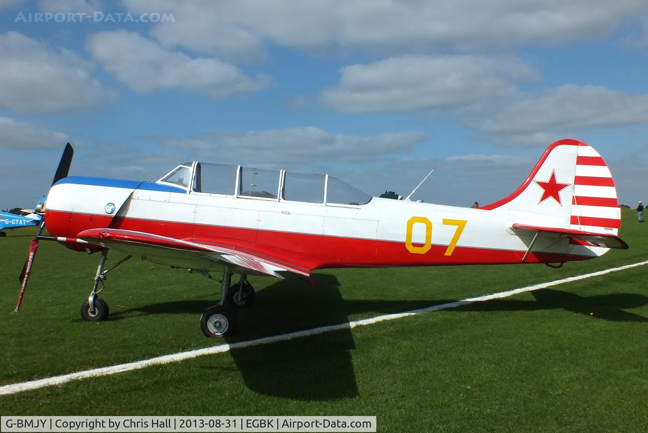 G-BMJY, 1964 Yakovlev Yak C-18A C/N 627, at the LAA Rally 2013, Sywell