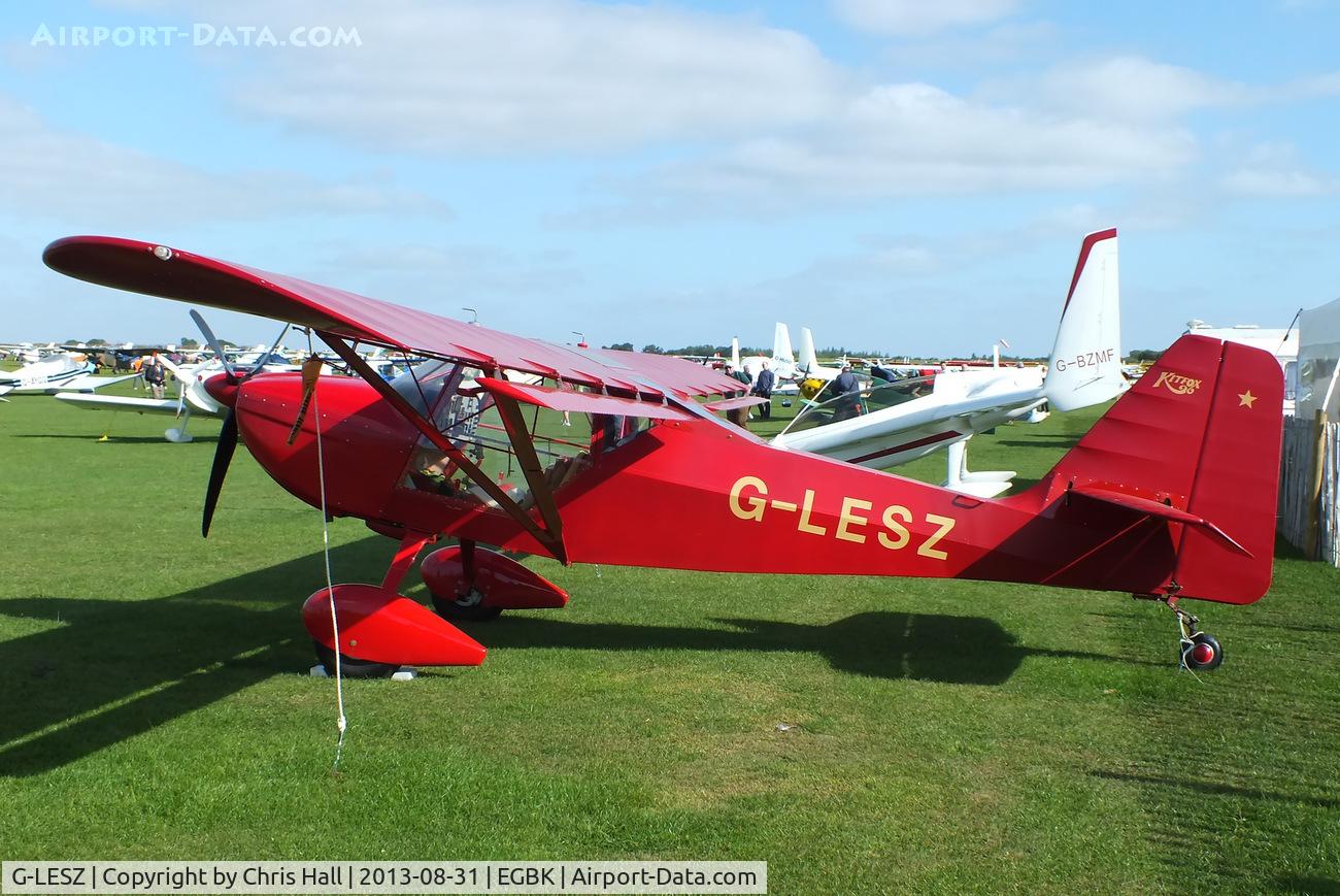 G-LESZ, 2003 Skystar Kitfox Series 5 C/N PFA 172C-12822, at the LAA Rally 2013, Sywell