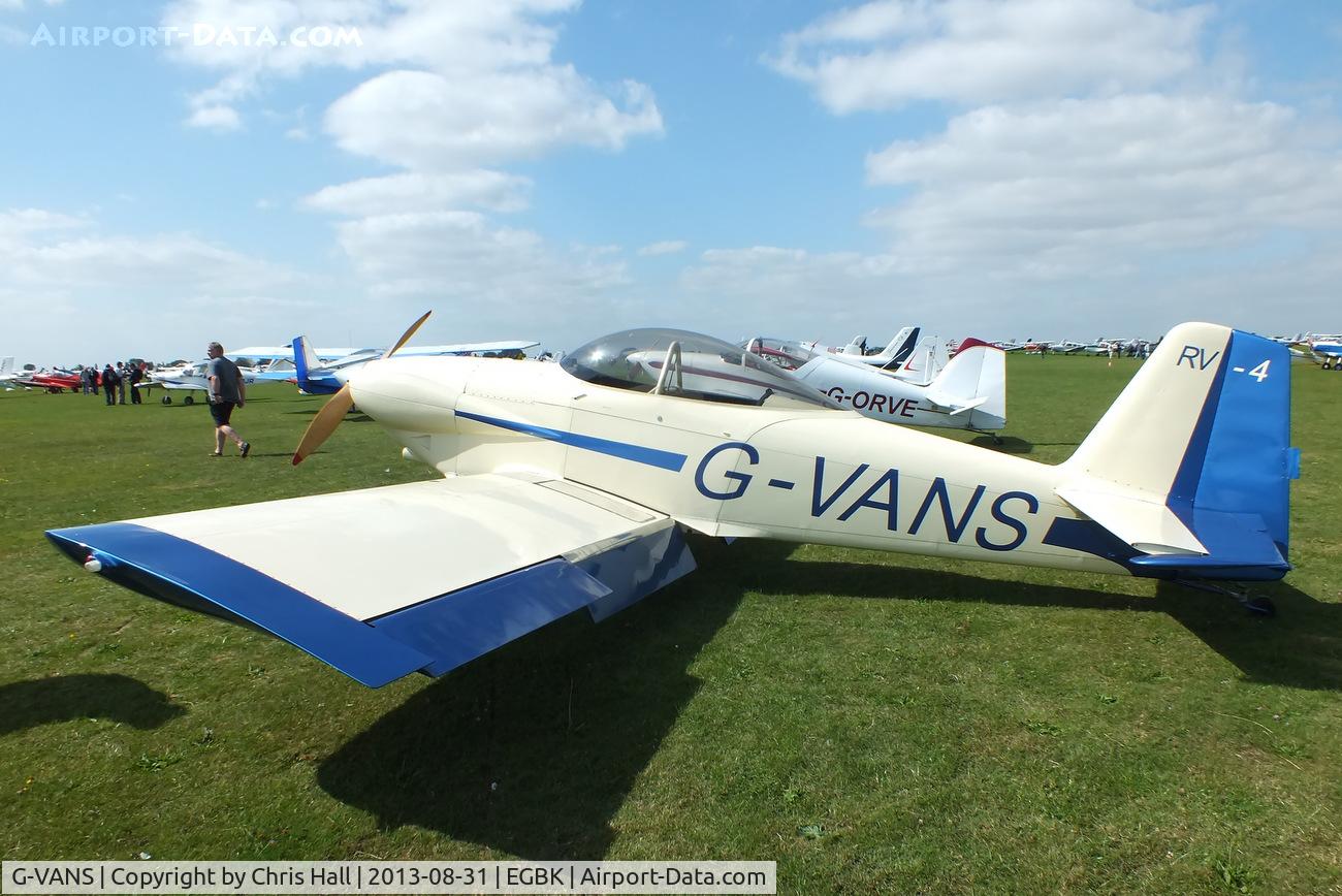 G-VANS, 1987 Vans RV-4 C/N 355, at the LAA Rally 2013, Sywell