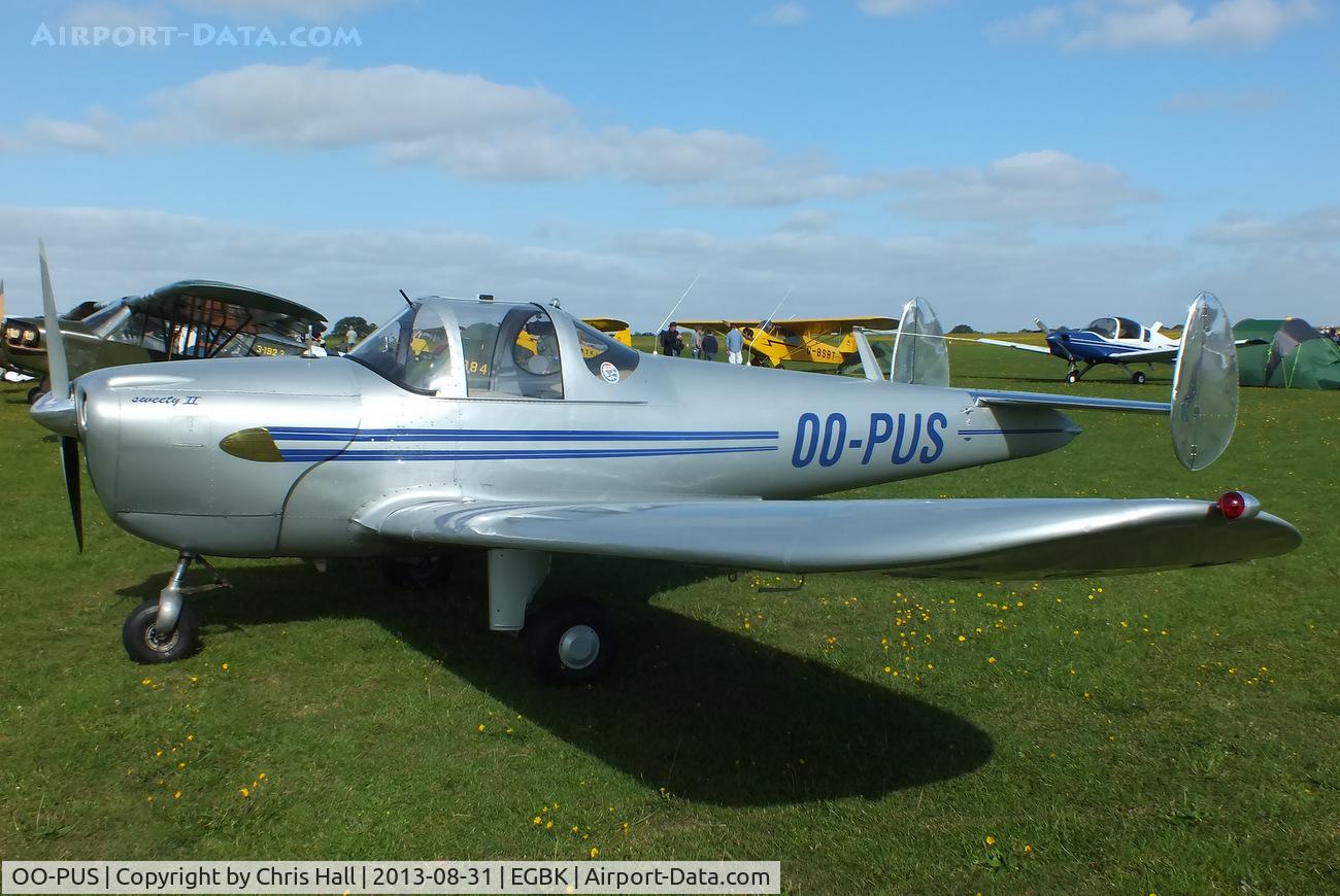 OO-PUS, 1947 Erco 415D Ercoupe C/N 4577, at the LAA Rally 2013, Sywell