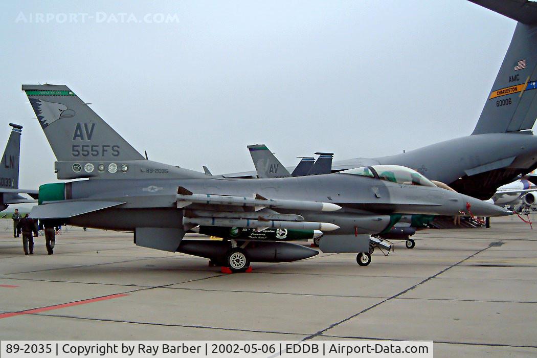89-2035, 1989 General Dynamics F-16CG C/N 1C-188, General Dynamics F-16CG Fighting Falcon [1C-188] Berlin-Schonefeld~D 06/05/2002