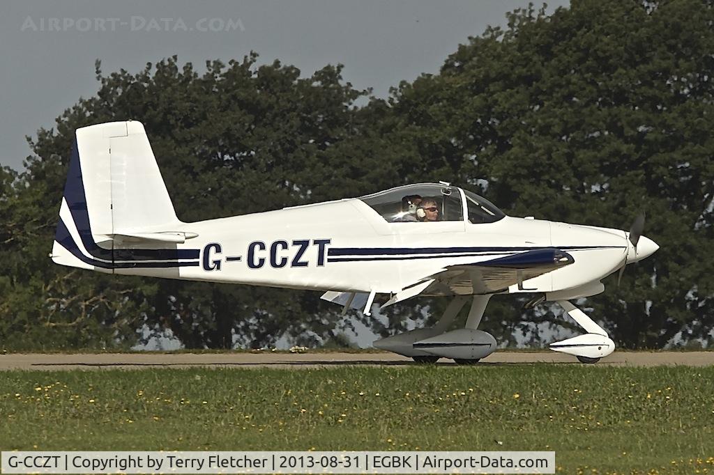 G-CCZT, 2004 Vans RV-9A C/N PFA 320-13777, Arriving at the 2013 Light Aircraft Association Rally at Sywell in the UK