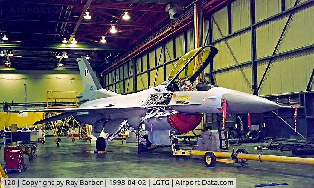 120, 1988 General Dynamics F-16C Fighting Falcon C/N 2Y-11, General Dynamics F-16C Fighting Falcon [2Y-11] (Greek Air Force) Tanagra~SX 02/04/1998