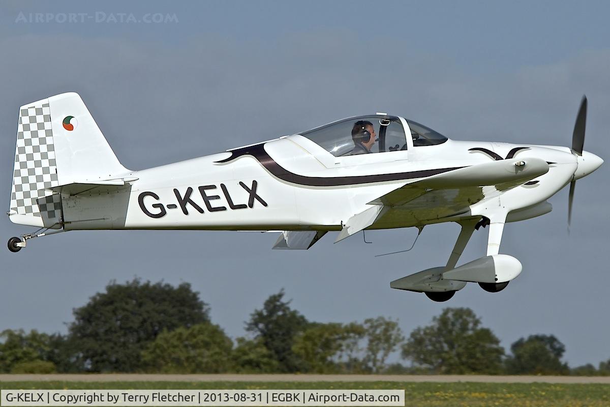 G-KELX, 2007 Vans RV-6 C/N PFA 181-12305, Arriving at the 2013 Light Aircraft Association Rally at Sywell in the UK