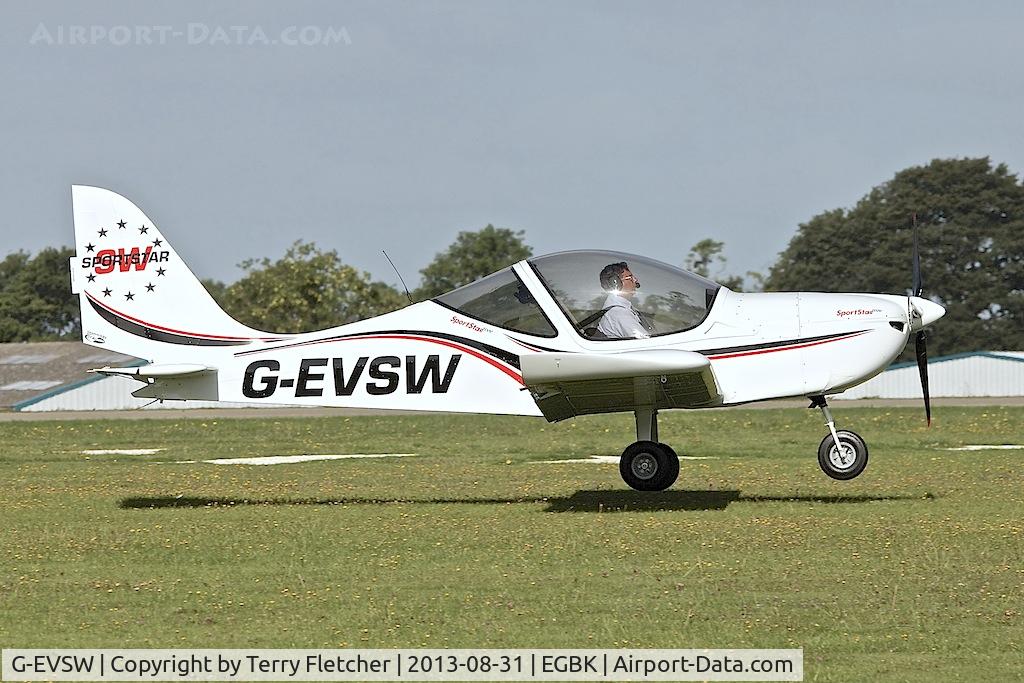 G-EVSW, 2012 Evektor-Aerotechnik Sportstar C/N LAA 315C-15105, Arriving at the 2013 Light Aircraft Association Rally at Sywell in the UK
