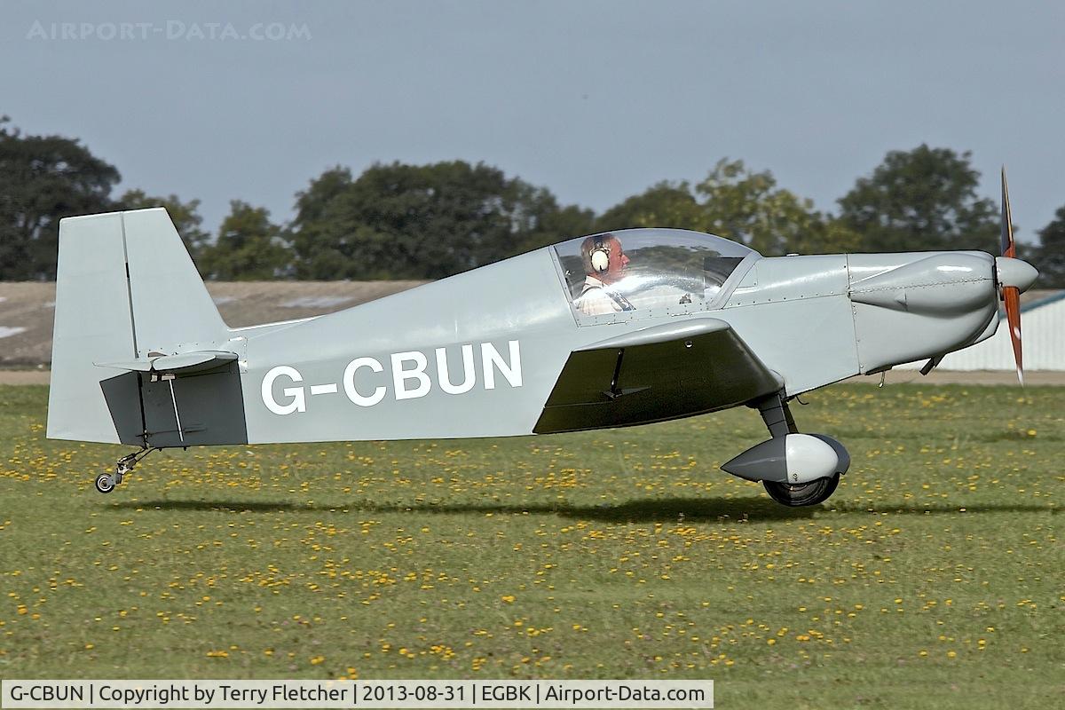 G-CBUN, 2005 Barker Charade C/N PFA 166-13520, Arriving at the 2013 Light Aircraft Association Rally at Sywell in the UK