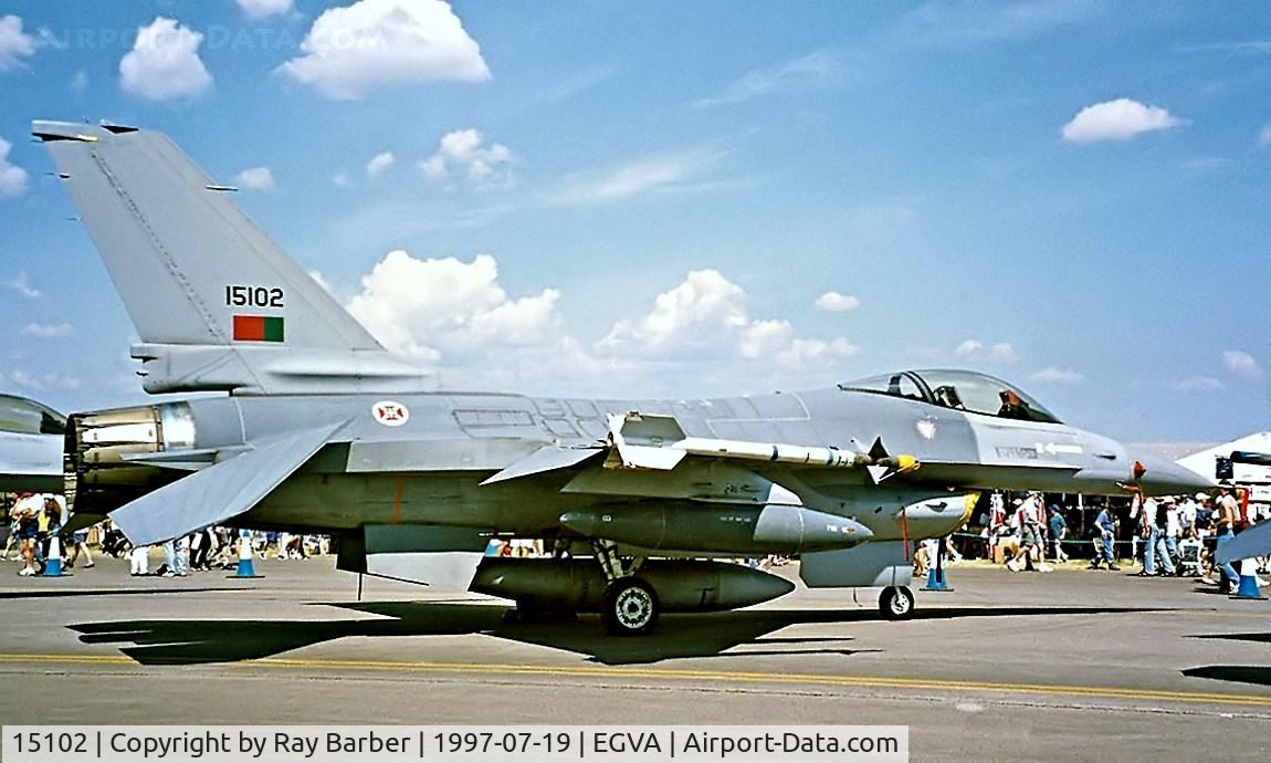 15102, Lockheed F-16AM Fighting Falcon C/N AA-2, General Dynamics F-16A Fighting Falcon [AA-2] (Portuguese Air Force) RAF Fairford 19/07/1997