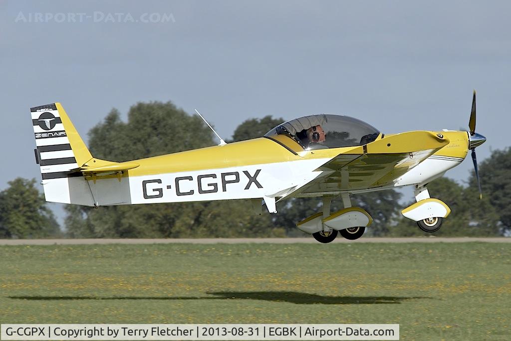 G-CGPX, 2010 Zenair CH 601XL C/N PFA 162B-14395, Arriving at the 2013 Light Aircraft Association Rally at Sywell in the UK