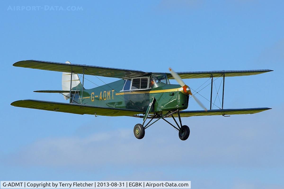 G-ADMT, 1936 De Havilland DH.87B Hornet Moth C/N 8093, 1936 De Havilland DH-87B Hornet Moth, c/n: 8093  at the 2013 Light Aircraft Association Rally at Sywell in the UK