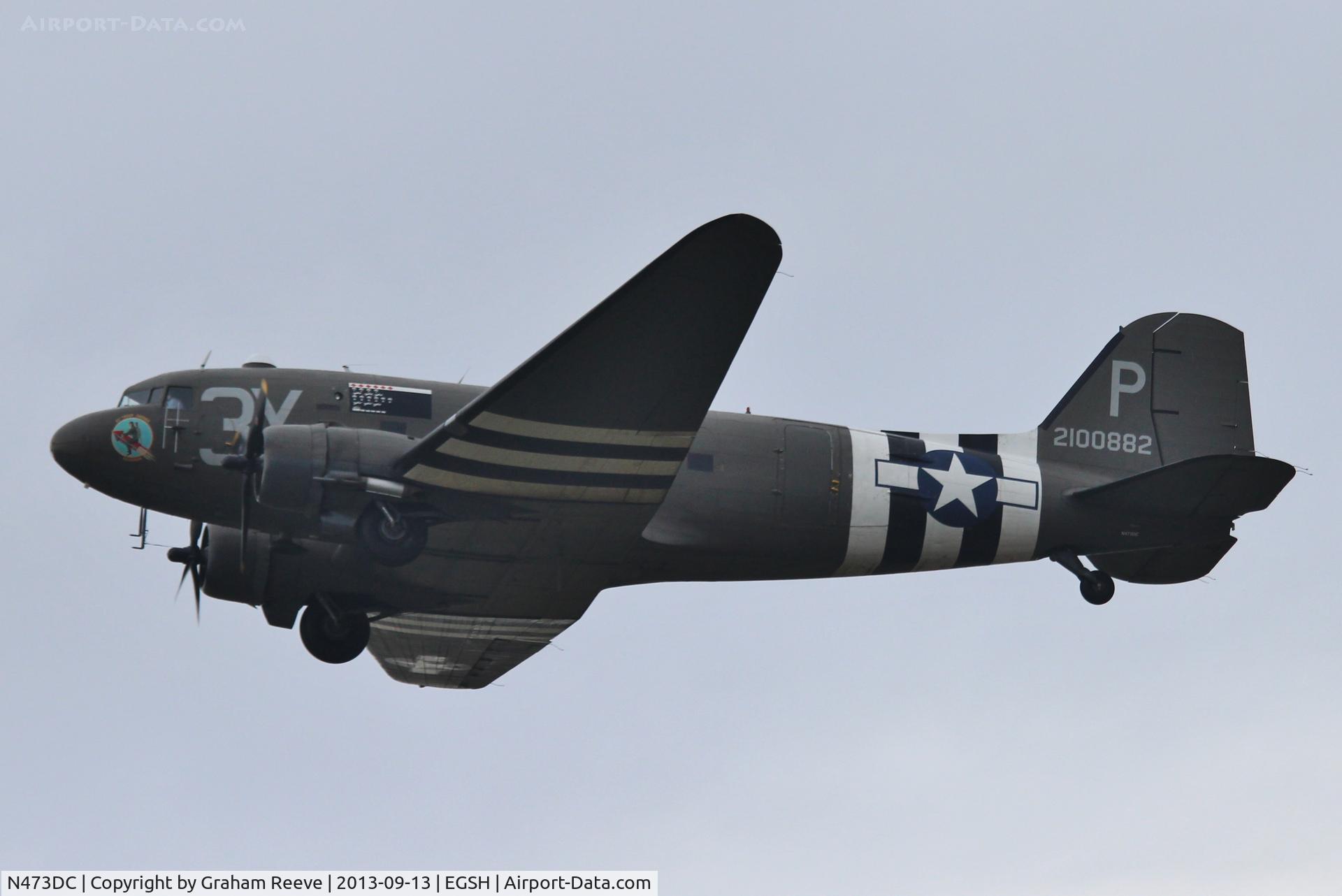 N473DC, 1942 Douglas DC3C (C-47A) C/N 19345, Departing from runway 27.