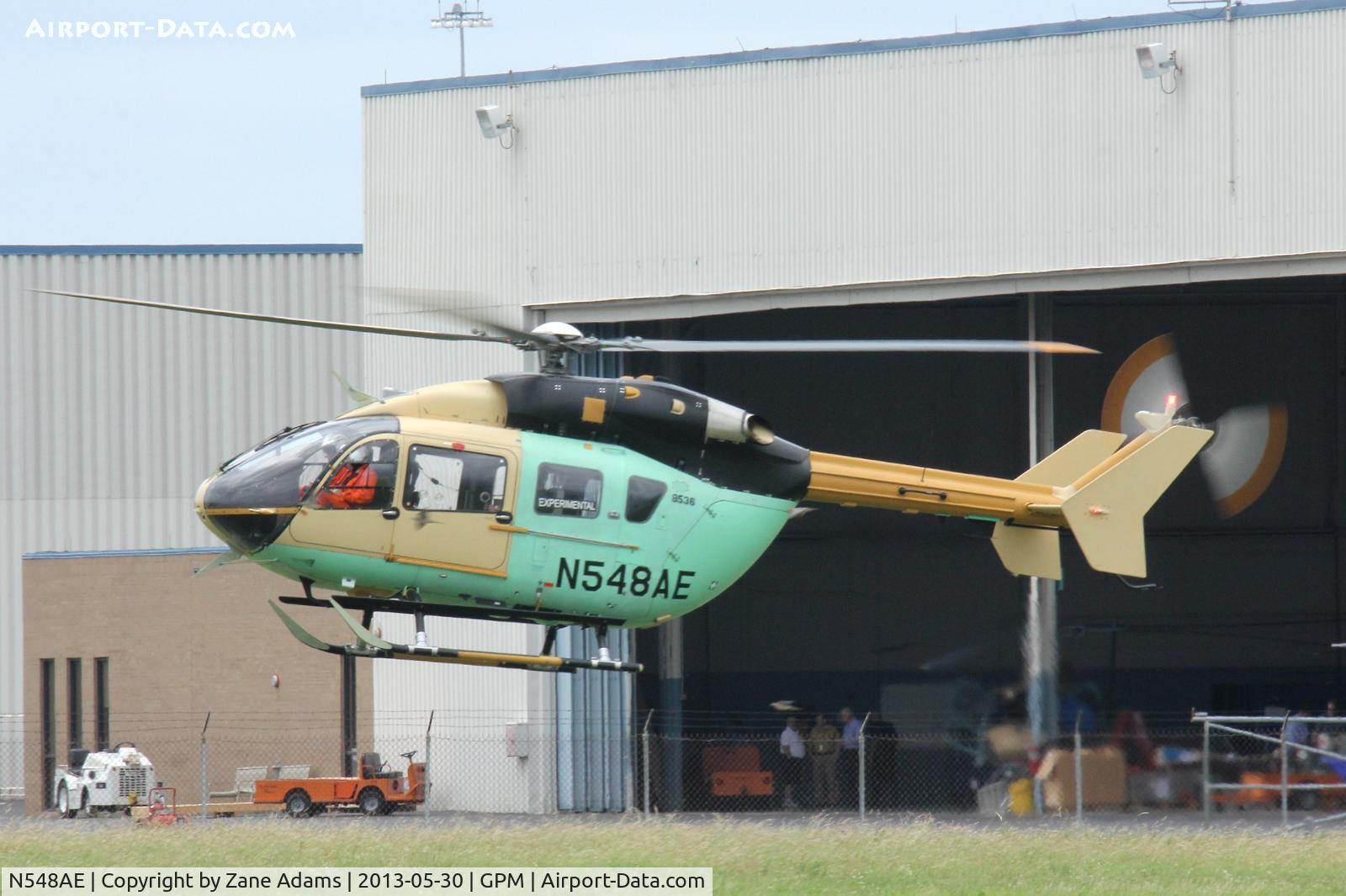 N548AE, Eurocopter-Kawasaki EC-145 (BK-117C-2) C/N 9214, Flying at American Eurocopter - Grand Prairie Municipal Airport